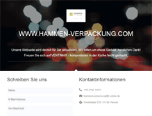Tablet Screenshot of hammen-verpackung.com